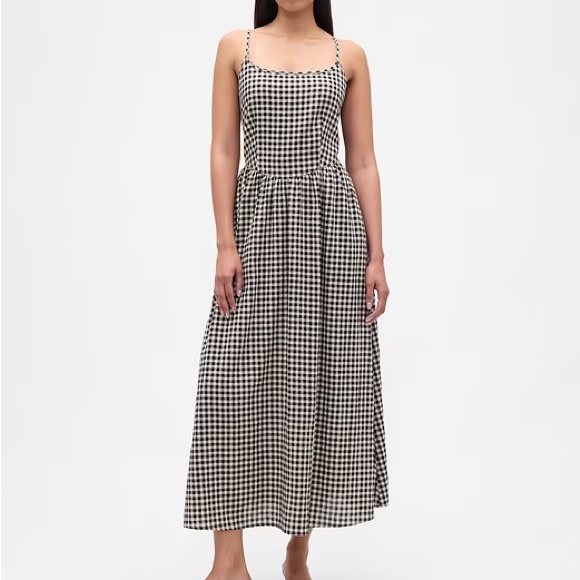 GAP Dresses & Skirts - GAP Black and Cream Gingham Dress NWT